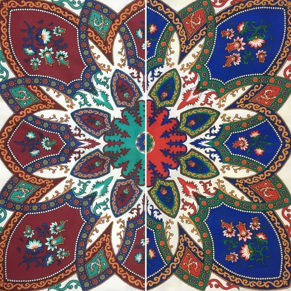 Vintage Accessories - Pair Vintage Bandanas 1990s Paisley Handkerchiefs